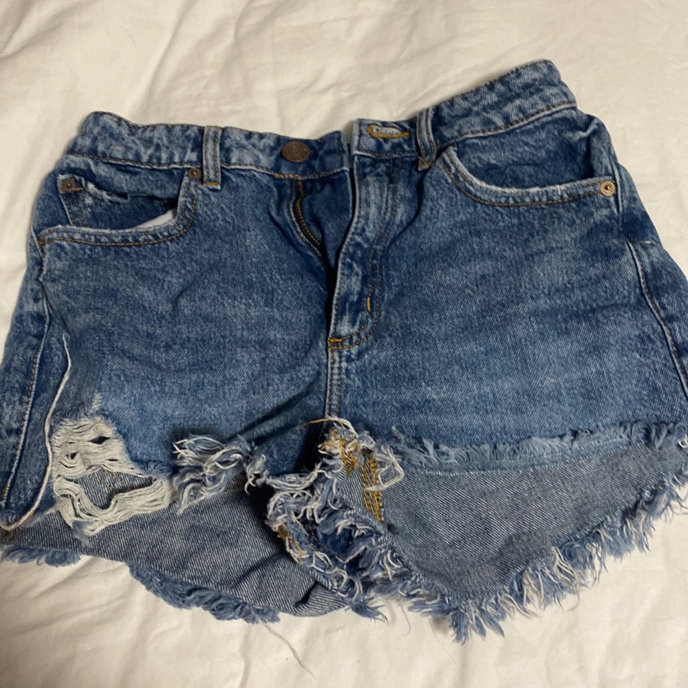 garage “festival” denim shorts